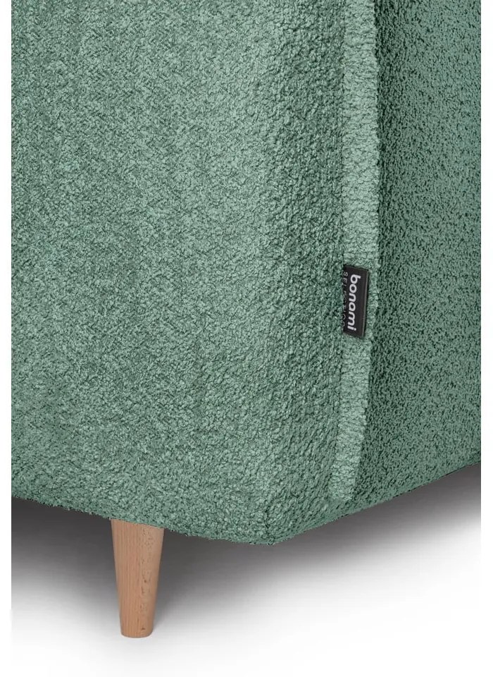 Canapea verde extensibilă cu tapițerie din stofă bouclé 215 cm Patti – Bonami Selection
