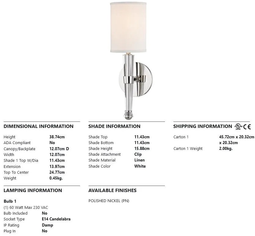 Aplica de perete design clasic VOLTA