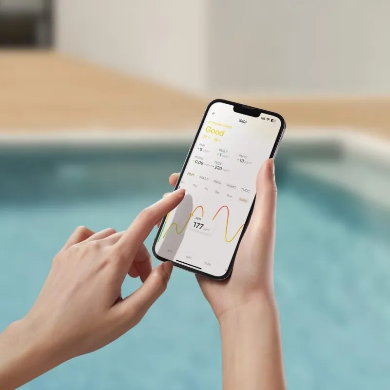 Purificator de aer Dreame AirPursue PM20 CVF14A, 48 m², funcții automate, încălzire, sterilizare cu plasmă și UVC, TVOC, LCD, HEPA, alb/bronz