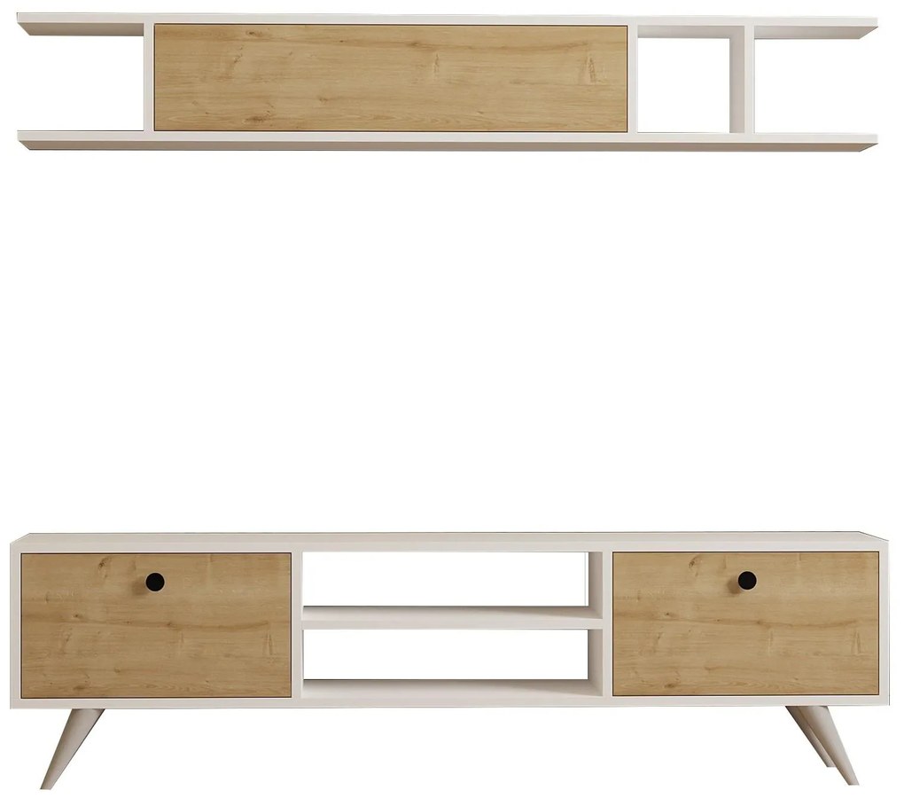 Mobilier living Sikita (alb + pin) . 1095571