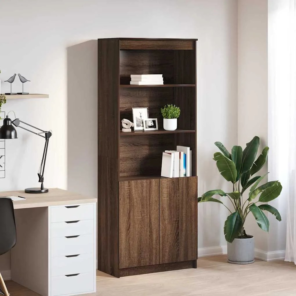 vidaXL Dulap înalt, stejar maro, 70x35x180 cm, lemn prelucrat