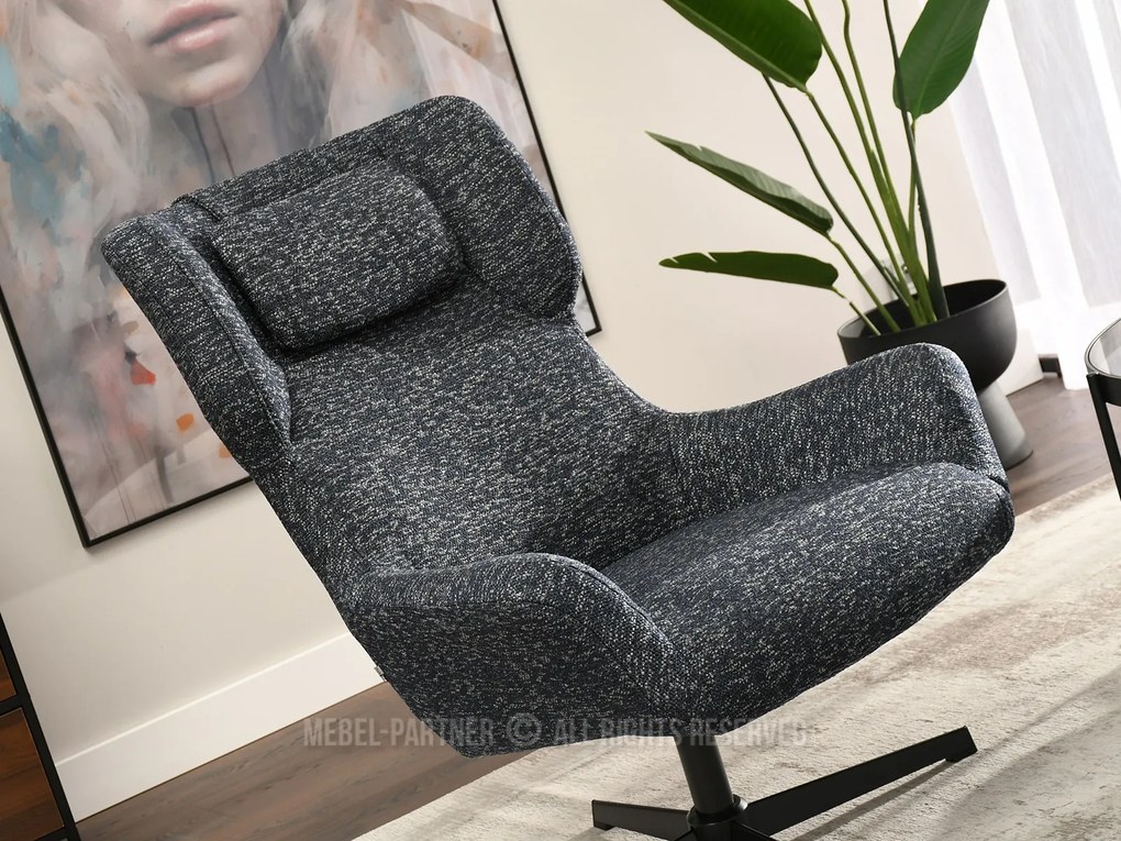 Fotoliu Irma (albastru marin + negru). Promo -19%. 1110067