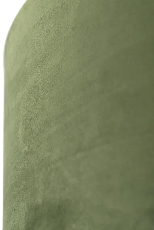 Abajur catifea verde 50/50/25 cu interior auriu