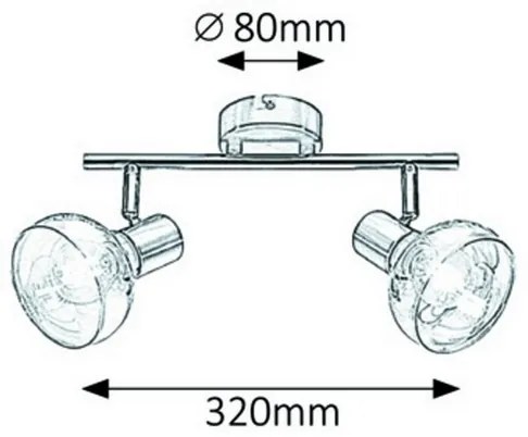 Rabalux 5547 - Lampă spot HOLLY 2xE14/40W/230V auriu