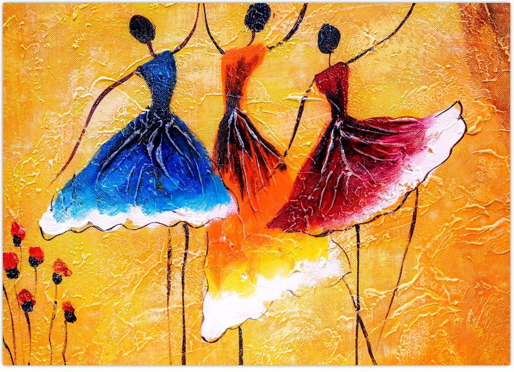 Tablou - Pictură în ulei, balerina (70x50 cm)