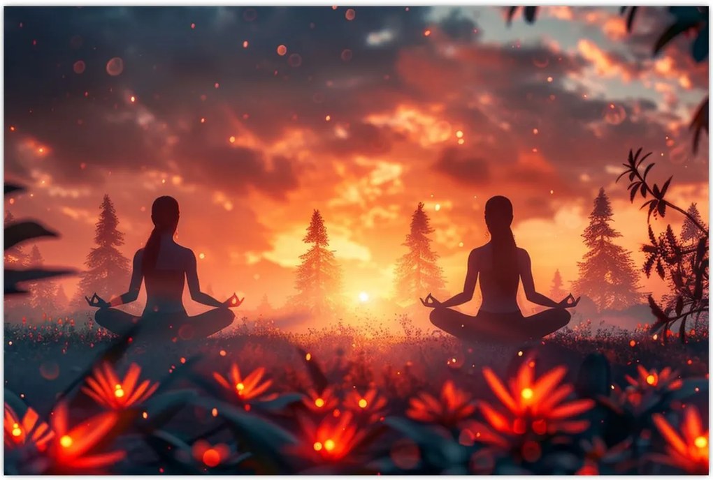 Tablou - Yoga în natură (90x60 cm)