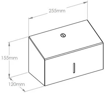 Dozator Stella Mini pentru prosoape de hârtie, negru