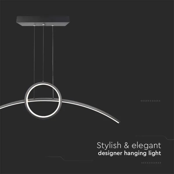 Lustră LED pe cablu LED/30W/230V 4000K negru