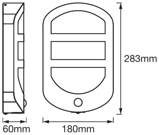 Aplică LED solară dimabilă cu senzor PLATE LED/12,5W/230V IP44 Ledvance