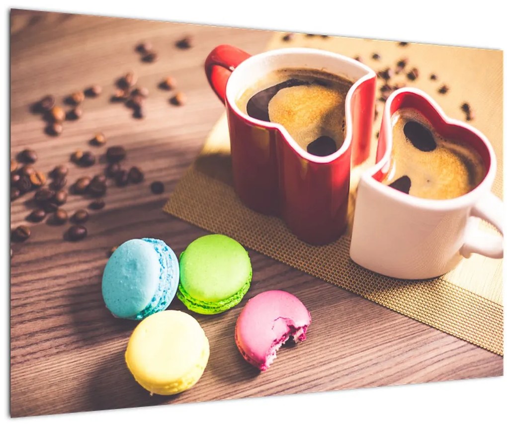 Tablou cu cafea și macarooni (90x60 cm)