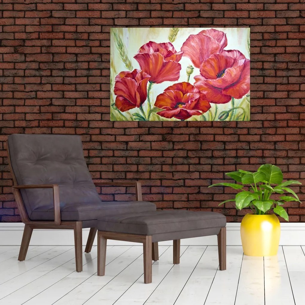 Tablou - Mac - flori (90x60 cm)