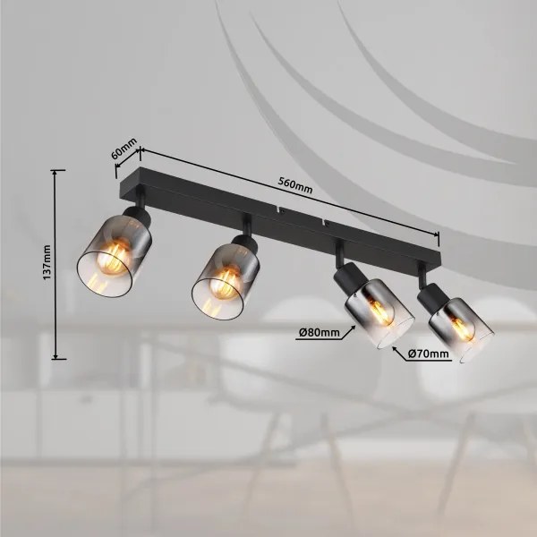 Spot HUBERTUS 4xE14/40W/230V Globo 54308-4