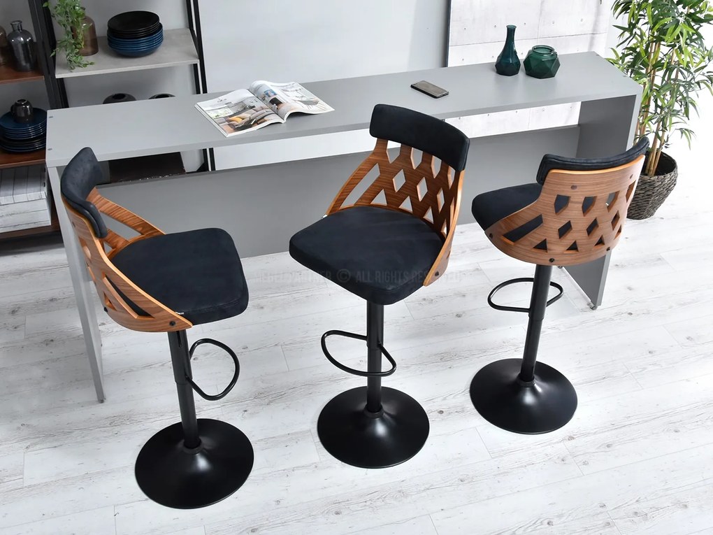 Scaun Henriette (nuc închis + negru). Promo -18%. 1110615