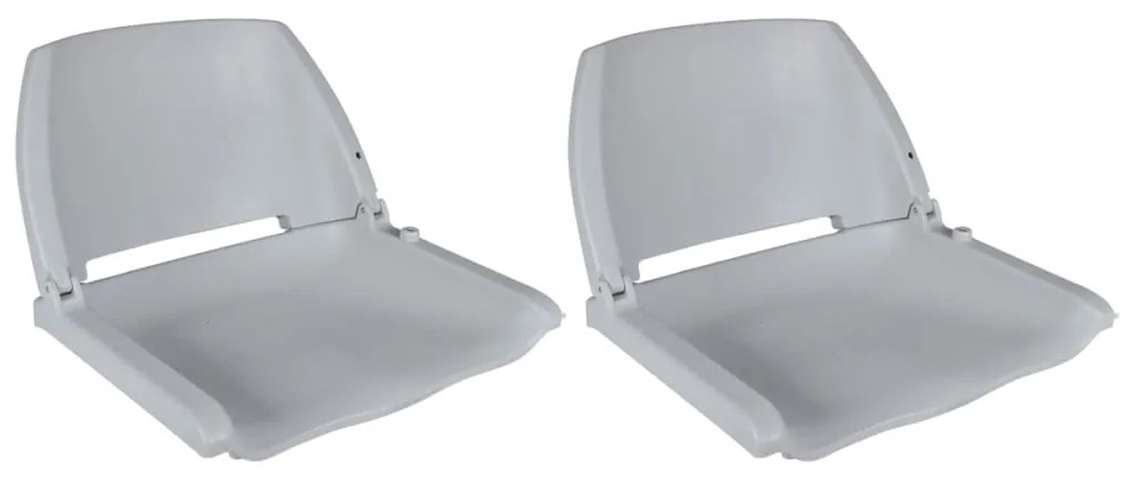 vidaXL Scaune barcă 2 buc. gri 41x51x48 cm spătar pliabil fără pernă