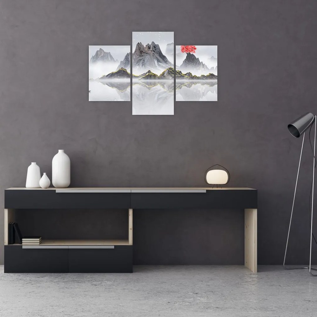 Tablou - Munții în ceață (90x60 cm)