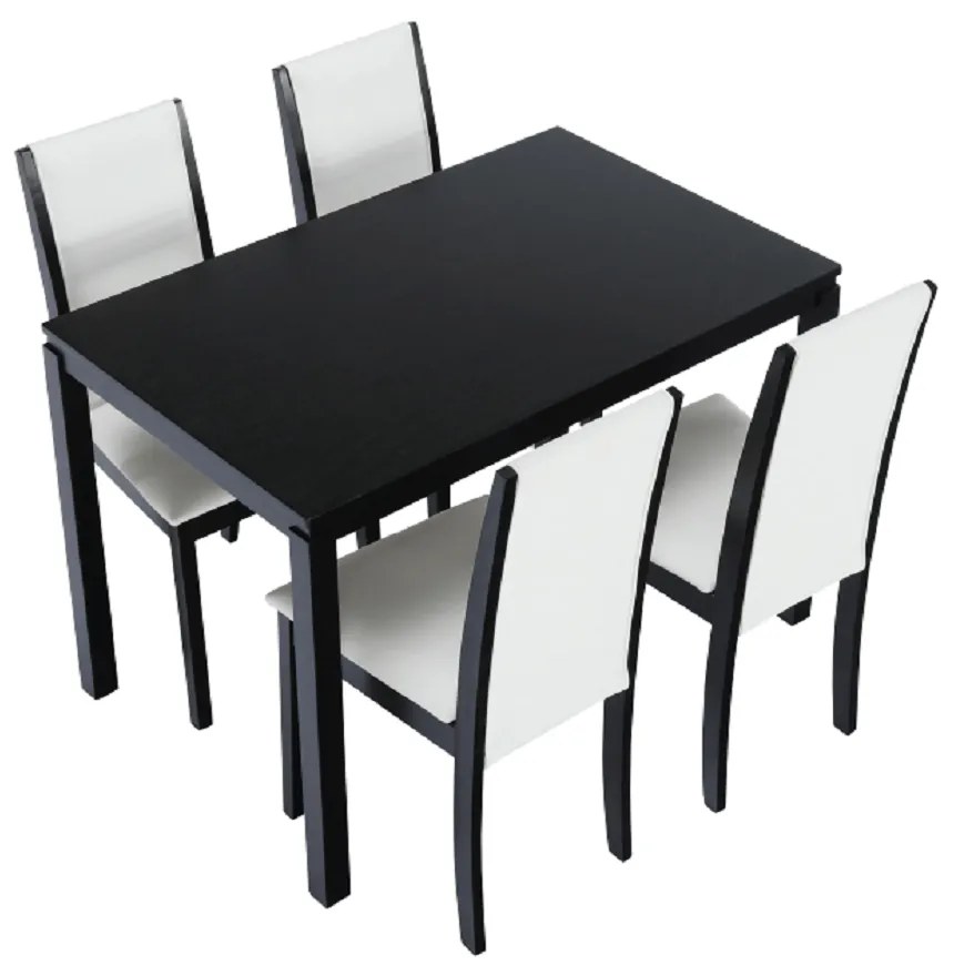 Set cină, wenge/piele eco, VENIS NEW 1+4