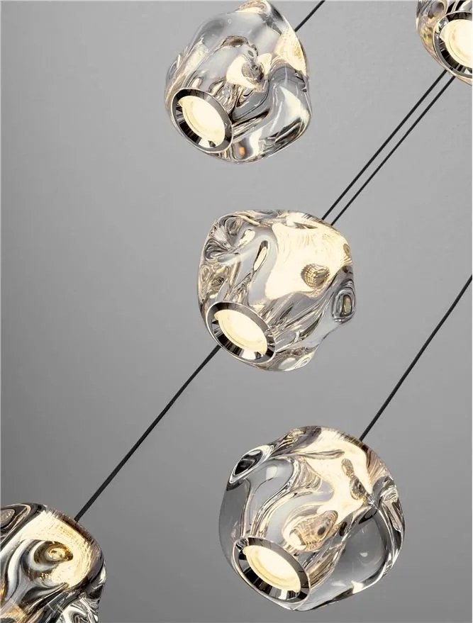 Lustra cu 5 pendule LED design modern IFOS