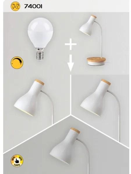 Rabalux 74001 - Lampă de birou tactilă dimabilă MOSLEY 1xE14/25W/230V