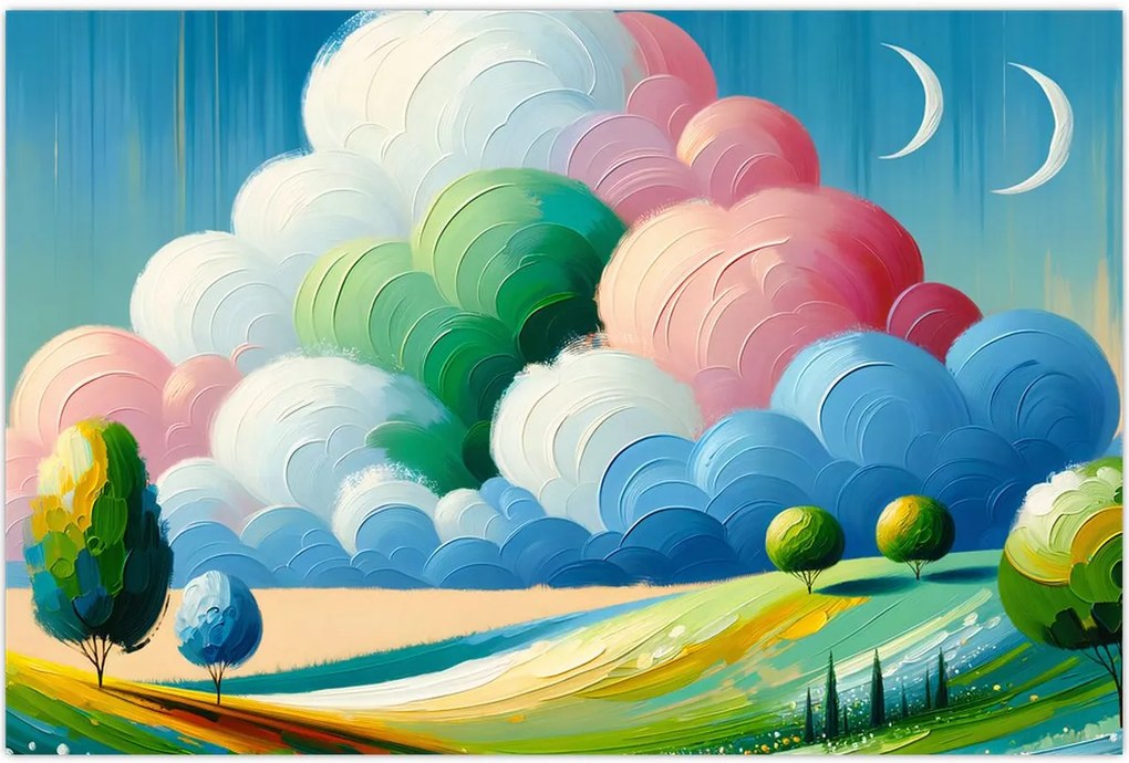 Tablou - Peisaj cu nor (90x60 cm)