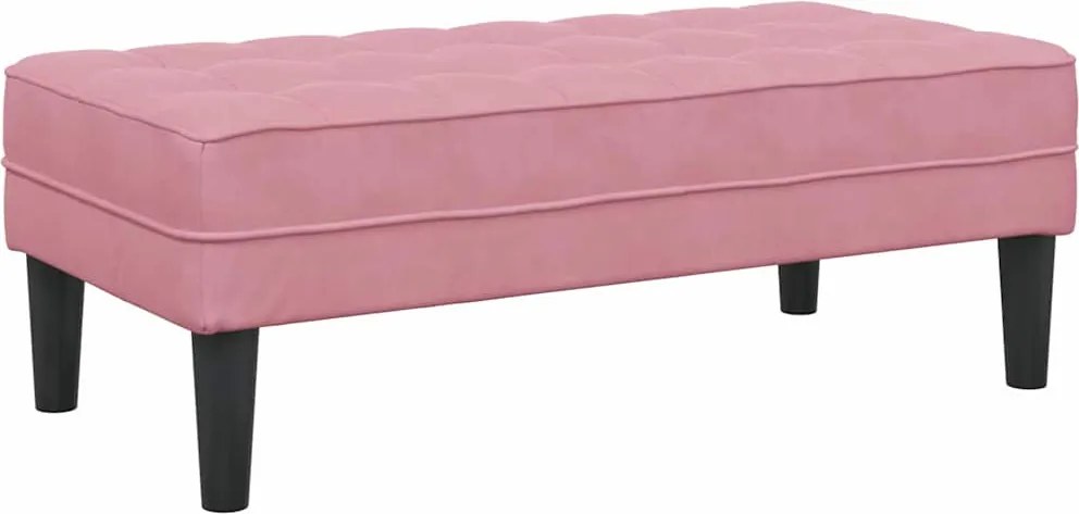 vidaXL bancă cu pernă Roz 113 x 57 x 39 cm Catifea
