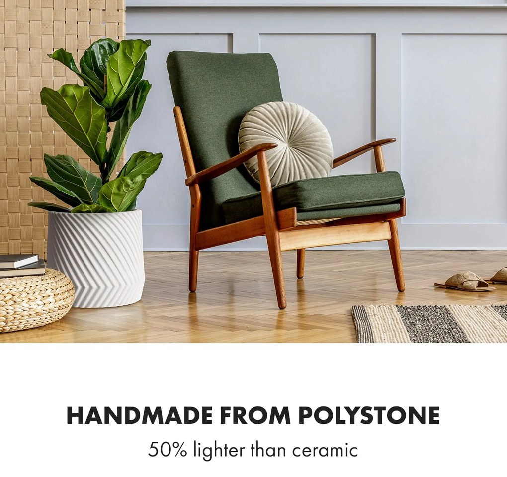 Heusden, kvetináč, Polystone, vhodný pre rastliny, ručná výroba