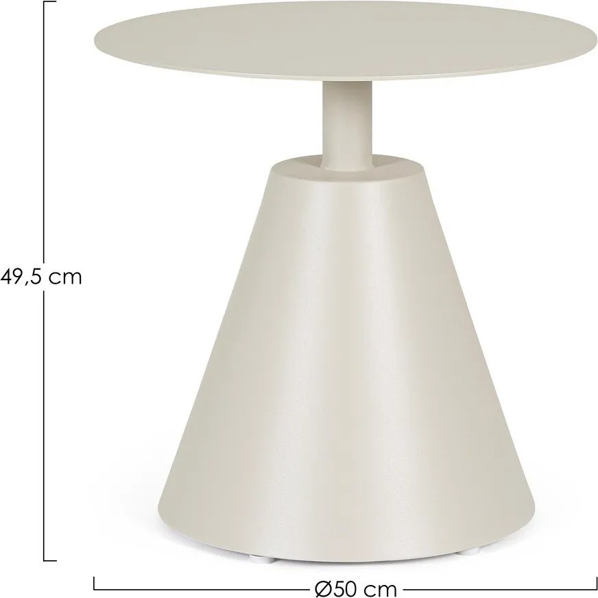 Măsuță de grădină rotundă din aluminiu ø 50 cm Aloha – Bizzotto