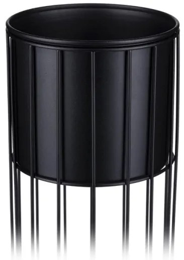 Ghiveci metalic de flori LOFT 70x20 cm negru