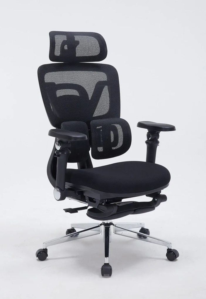 RESIGILAT- AERONIX SG630 FOAM SEAT Black – Scaun ergonomic premium FOAM SEAT, Cotiere 7D, Suport Lombar Dublu, Șezut Translație, Mecanism multifunctional inclinare/blocare, Suport pentru picioare