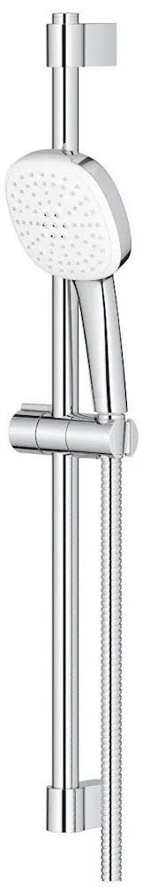 Grohe Tempesta Cube 110 Set dus cu bara 60 cm cu furtun metalic, 2 jeturi