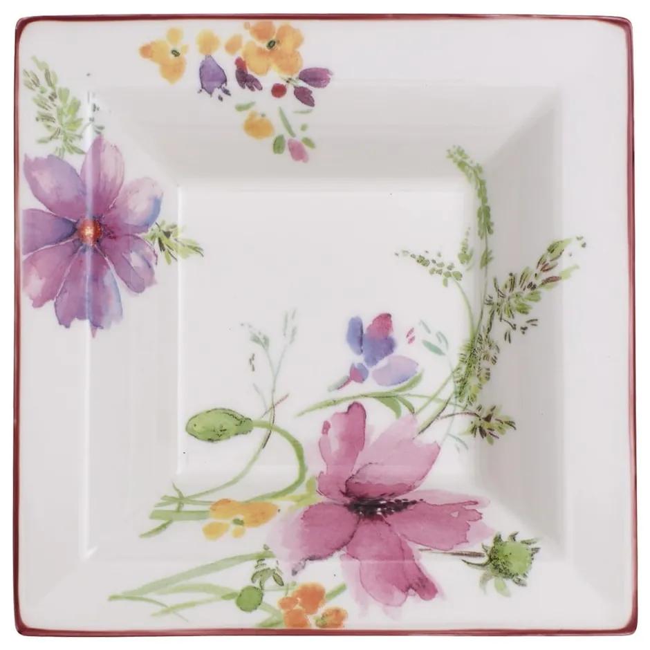 Bol pătrat din porțelan Villeroy & Boch Mariefleur Gifts, motiv floral, multicolor
