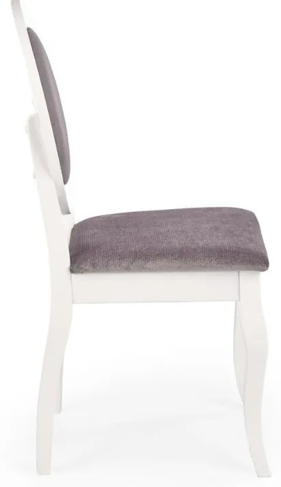 Scaun de bucaterie Barock, gri/alb