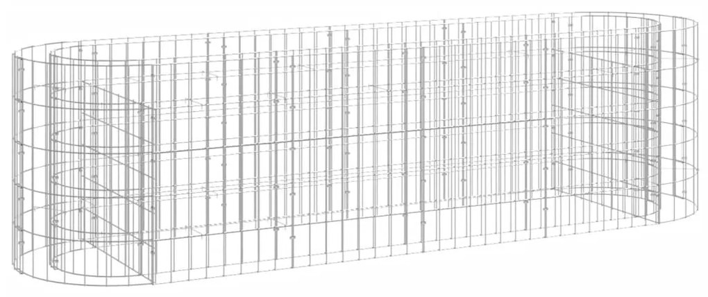 Strat inaltat gabion, 190x50x50 cm, fier galvanizat 190 x 50 x 50 cm, 1, 190 x 50 x 50 cm