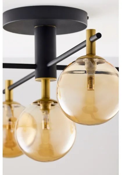 Lustră aplicată Jupiter 2032 FIGARO 5xG9/10W/230V negru/auriu/bej