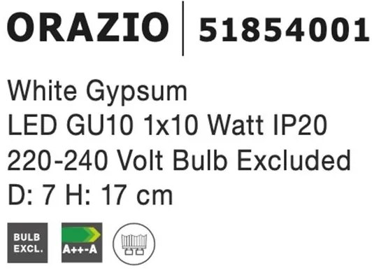 Spot aplicat din ghips ORAZIO NVL-51854001