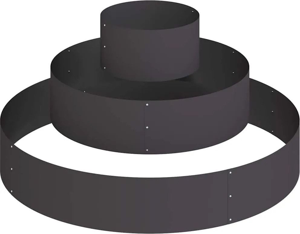 vidaXL Vază pentru Grădină Negru 120 x 120 x 20 cm