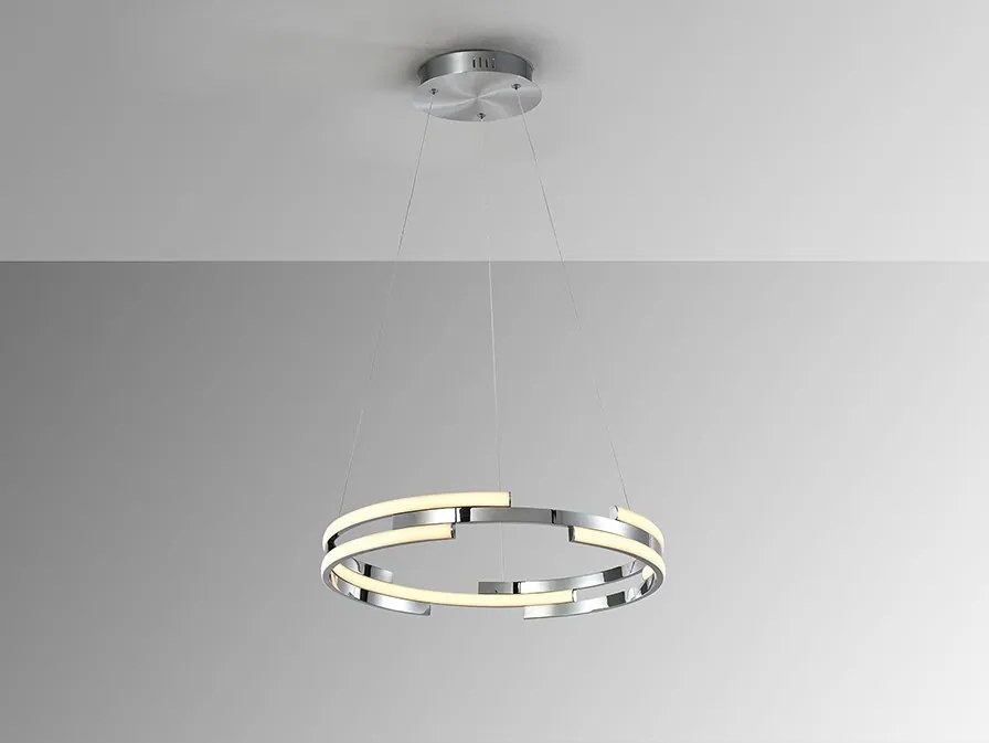 Lustra LED moderna design circular Ciclos crom