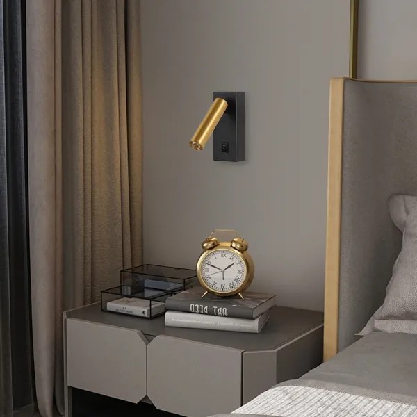 Spot LED de perete Brilagi MAYA LED/3W/230V 4000K negru/auriu