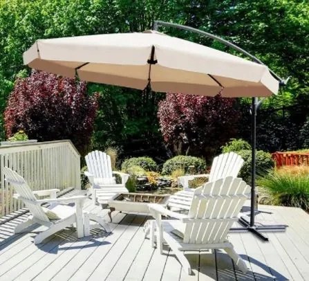 Umbrelă verde deschis pliabilă de grădină 350cm