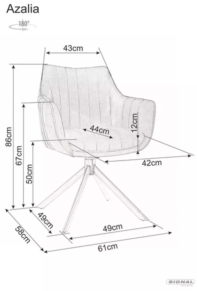 Scaun rotativ Azalia bej deschis/negru Brego22