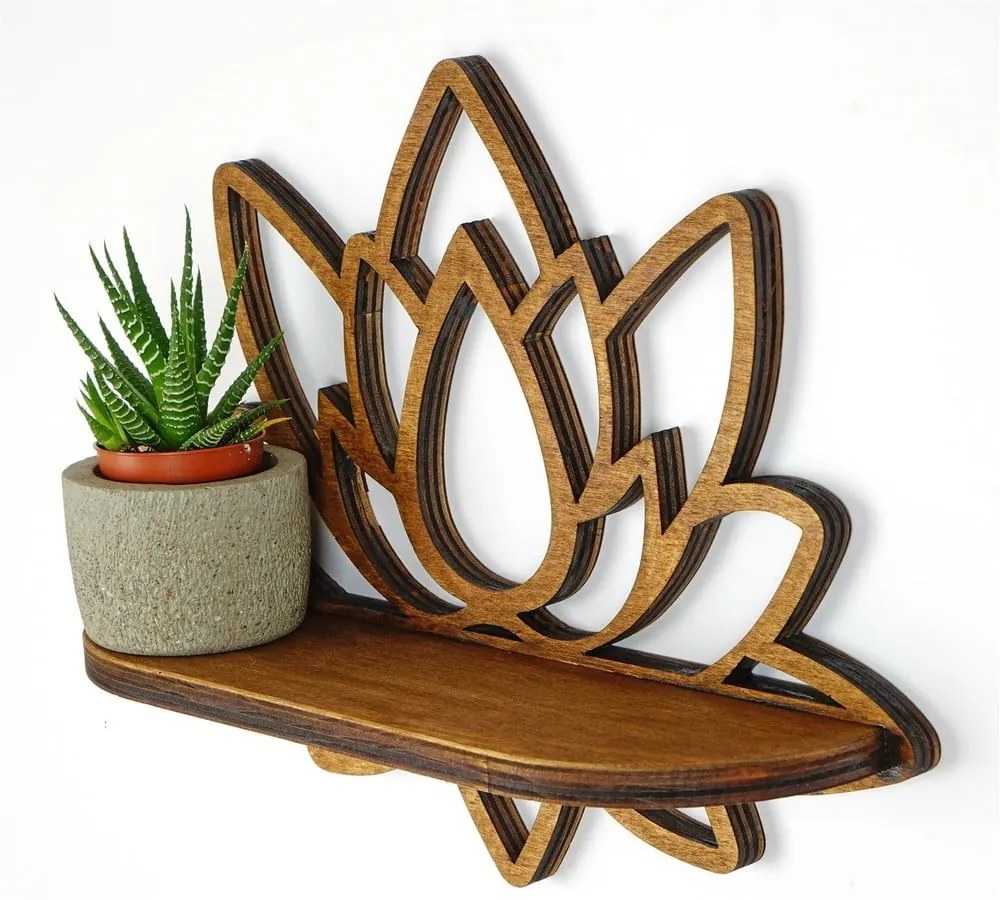 Raft în culoare naturală 33 cm Lotus – Kalune Design