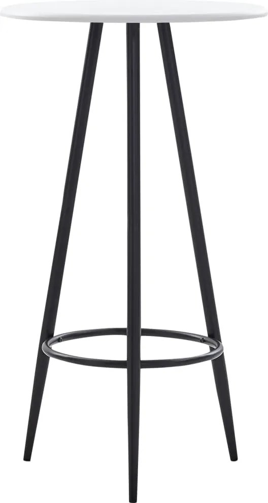 vidaXL Masă de bar, alb, 60 x 107,5 cm, MDF