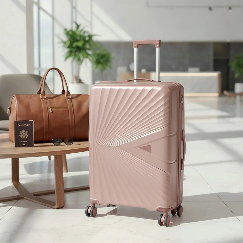 TraveLux Endure IV set valiză rulantă aur roz