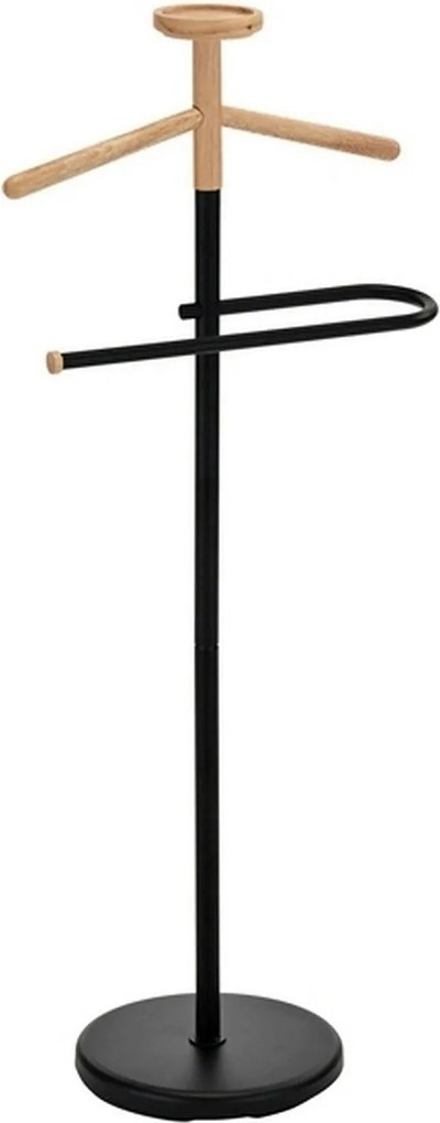Stander haine LUGO, negru/fag, metal/lemn, 28x45x106 cm
