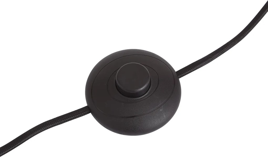 Lampă de podea retro bronz închis cu abajur din sticlă verde 150 cm - Glaze
