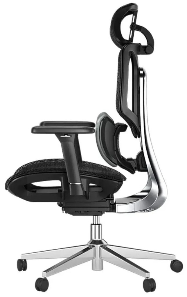 HBADA E3 AIR Scaun ergonomic, cu suport lombar dinamic pe 3 zone, tetieră reglabilă 3D, cotiere reglabile 3D, pivotant, Negru