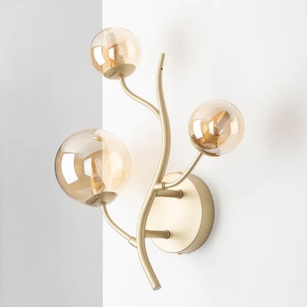 Aplică LED Brilagi MISTEL 3xG9/3W/230V auriu