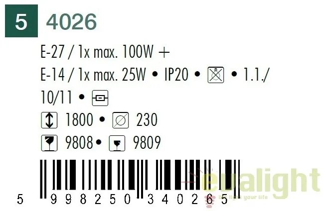 Lampadar, lampa de podea, Action 4026 RX