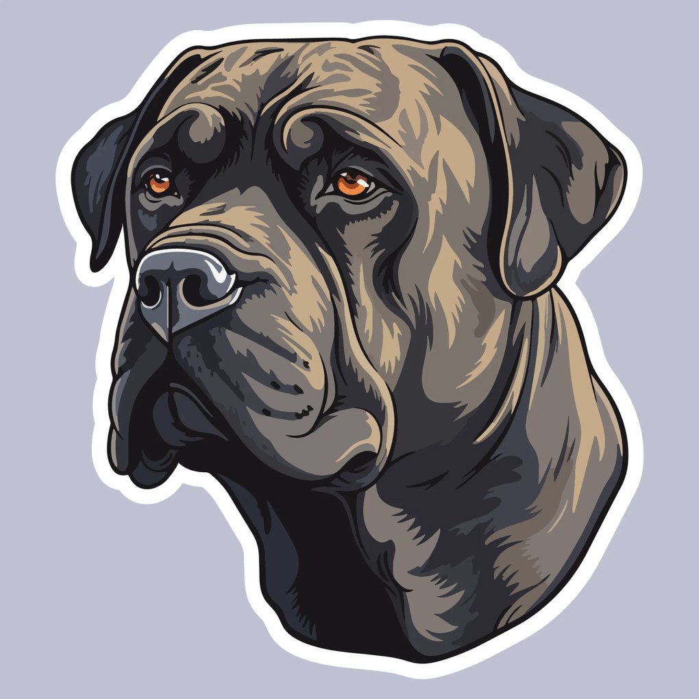PIPPER. Autocolant Cane Corso mărimea: 60cm