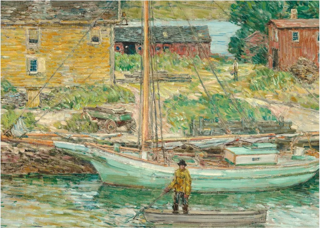 Tablou - Childe Hassam, Oyster Sloop, Cos Cob, reproducere (70x50 cm)