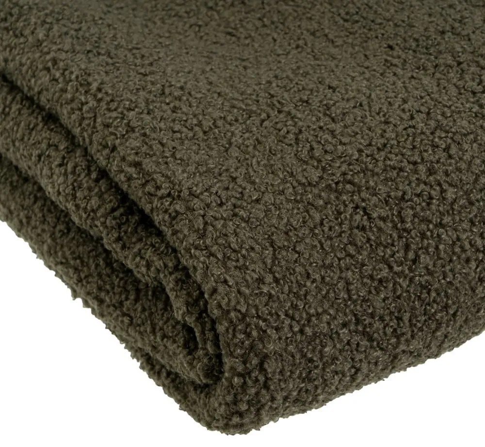 Pătură verde din sherpa 130x160 cm Sherpa Bouclé – Casa Selección
